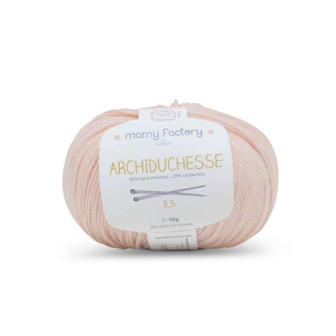 Pelote de laine Archiduchesse - ROSE POUDRE