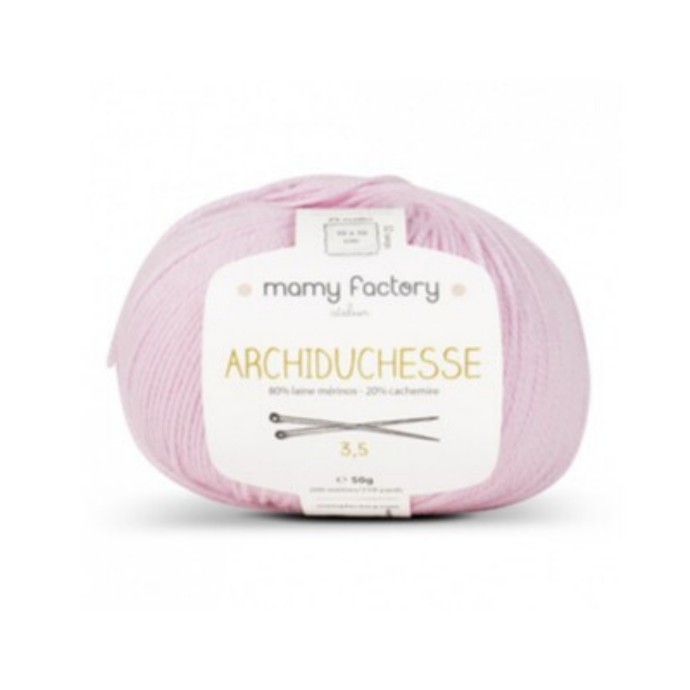 Laine naturelle Archiduchesse - Mamy Factory - Rose