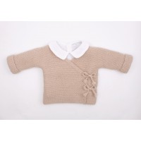Marceline cardigan with Mamy Factory shirt in washed linen