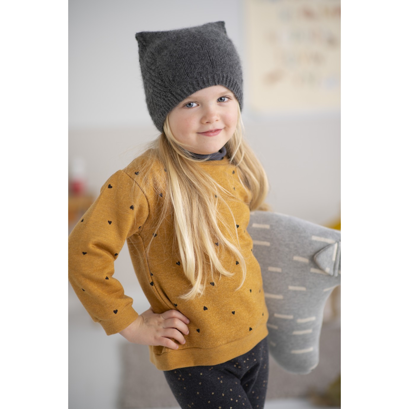 kit tricot bonnet chat pour enfants