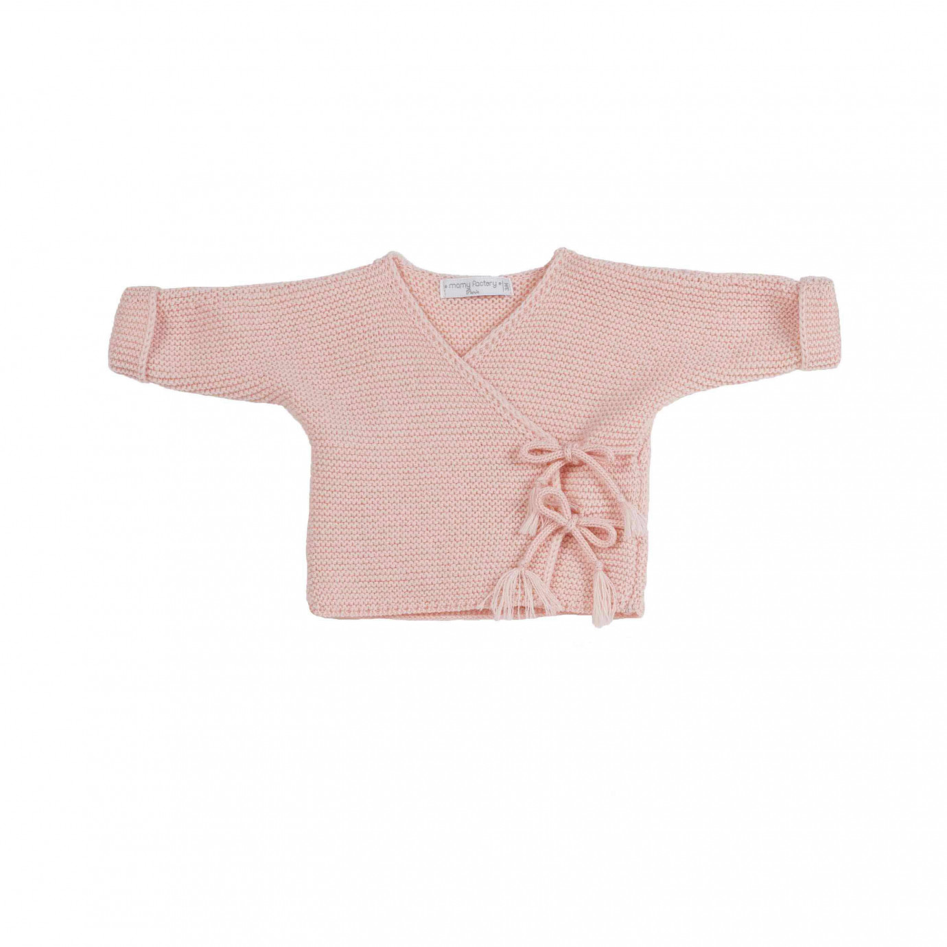 Brassière bébé en coton et laine - rose saumon clair, Bébé