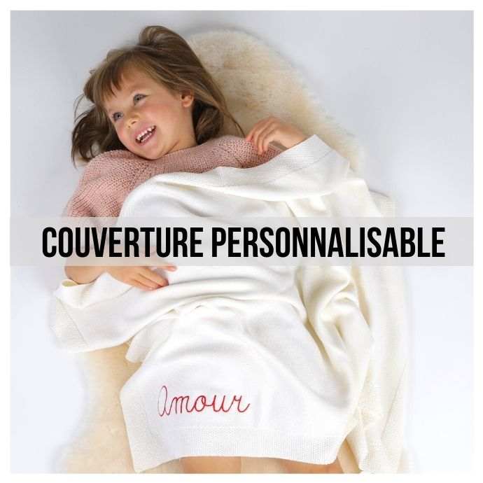 couverture personnalisee brodee main cadeau de naissance